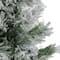 18" Unlit Flocked Pine Artificial Christmas Tree in Burlap Base
